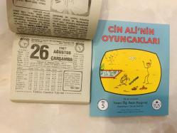 25 Ağustos 1987 hediyelik orijinal Türkiye gazetesi takvim yaprağı (Cin Ali kitabı hediyeli:)