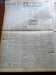 Ulus Gazetesi - 27 Nisan 1950 - Hüseyin Cahit Yalçın Köşe Yazısı - Demokrat Parti Teşkilatı Birbirine Girdi - İller Bankası Genel Kurulu Toplandı -  Cumhuriyet Halk Partisi Bursa Adaylarından Peyami Safa - Cumhuriyet Halk Partisi İstanbul Adaylarından Cevat Fehmi Başkut - Yargıtay Başkanı Halil Özyörük'ün Seçime Girmesi İle İlgili Durum -  Aziz Tunç da Demokrat Parti'den Çekildi - Alaşehirdeki Demokrat Parti Binasında Arbede - Urfa'da Yapılan Propagandalar - Türk Amerikan Kültür Derneği Dün Toplandı - Halk Bankası Yeni Ajanslar Açıyor - Arap Filistin'in İlhakı Meselesi - Avustralya'da Komünizmi Kanun Dışı Ediyor - Gülhane Parkında Yapılacak Bahar Bayramı - Türkiye Boks Birincilikleri - Ankara Bölgesi Hakemi Muzaffer Ertuğ - Milli Eğitim Kupası Maçları - Küçük Kumla Köyü Ve Düğün Törenleri - Pal Traş Bıçağı - Mete Spor Kulübü Yararına Büyük Müsamere - Mualla Mukadder Lütfi Güneri Ve Sabite Tur Gülerman Büyük Sinemada - Ziraat Bankası - Citroen Otomobil ve Kamyonları - Tungsram Ampul