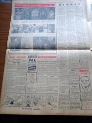 Ulus Gazetesi - 27 Nisan 1950 - Hüseyin Cahit Yalçın Köşe Yazısı - Demokrat Parti Teşkilatı Birbirine Girdi - İller Bankası Genel Kurulu Toplandı -  Cumhuriyet Halk Partisi Bursa Adaylarından Peyami Safa - Cumhuriyet Halk Partisi İstanbul Adaylarından Cevat Fehmi Başkut - Yargıtay Başkanı Halil Özyörük'ün Seçime Girmesi İle İlgili Durum -  Aziz Tunç da Demokrat Parti'den Çekildi - Alaşehirdeki Demokrat Parti Binasında Arbede - Urfa'da Yapılan Propagandalar - Türk Amerikan Kültür Derneği Dün Toplandı - Halk Bankası Yeni Ajanslar Açıyor - Arap Filistin'in İlhakı Meselesi - Avustralya'da Komünizmi Kanun Dışı Ediyor - Gülhane Parkında Yapılacak Bahar Bayramı - Türkiye Boks Birincilikleri - Ankara Bölgesi Hakemi Muzaffer Ertuğ - Milli Eğitim Kupası Maçları - Küçük Kumla Köyü Ve Düğün Törenleri - Pal Traş Bıçağı - Mete Spor Kulübü Yararına Büyük Müsamere - Mualla Mukadder Lütfi Güneri Ve Sabite Tur Gülerman Büyük Sinemada - Ziraat Bankası - Citroen Otomobil ve Kamyonları - Tungsram Ampul
