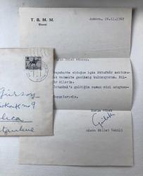 Efemera - Turgut Özal İmzalı Yeni Yıl Tebrik Kartı /Postadan Geçmiş Antetli Zarfında 1988 - kitantik - kitaLog
