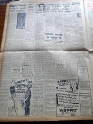 Ulus Gazetesi - 15 Nisan 1950 - Peyami Safa Köşe Yazısı - Hüseyin Cahit Yalçın Köşe Yazısı - Mareşal Fevzi Çakmak'ın Vefatından Sonra Radyoevi Önünde Olaylar - Milli Eğitim Kupası 5. Hafta Maçları - Galatasaray Fenerbahçe Maçı - Ulus Kupası Basketbol Maçları - İsveç Marshall Yardımından Kendisine Tahsis Edilen 10 Milyon Dolarlık Sağlık Malzemesini Bize Teklif Etti - Yunan Hükümeti Dün İstifa Etti - General Franco'nun Kızkardeşi Evlendi - Uçan Gölgeler Yazan Server Bedi - Kıbrıs Çiçek Balosu - Trygve Lie Yakında Moskova'ya Gidiyor - Barbaros Ve Kanuni Türbeleri Açılıyor - İzmir At Yarışları - Doğubayazıt'ın Kurtuluş Günü - Ev Kadın Moda - Resimlerle Dünya Olayları - Türkiye Maraton Birincisi Behzat Akdeniz - Van'da Hayvan Hastanesi'nin Temeli Atıldı - Türk İngiliz Müzik Festivali - Tanınmış Paris Revü Heyeti Ballet Kellenroc Gar Gazinosunda - Zehra Bilir Bomonti Aile Saz Salonunda - Hemşire Nimet Yazan Azmiye Hami Güven Yazı Dizisi - D'roja Briyantini - Ankara Pazarı Bakkaliye Mağazası