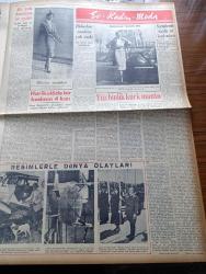 Ulus Gazetesi - 15 Nisan 1950 - Peyami Safa Köşe Yazısı - Hüseyin Cahit Yalçın Köşe Yazısı - Mareşal Fevzi Çakmak'ın Vefatından Sonra Radyoevi Önünde Olaylar - Milli Eğitim Kupası 5. Hafta Maçları - Galatasaray Fenerbahçe Maçı - Ulus Kupası Basketbol Maçları - İsveç Marshall Yardımından Kendisine Tahsis Edilen 10 Milyon Dolarlık Sağlık Malzemesini Bize Teklif Etti - Yunan Hükümeti Dün İstifa Etti - General Franco'nun Kızkardeşi Evlendi - Uçan Gölgeler Yazan Server Bedi - Kıbrıs Çiçek Balosu - Trygve Lie Yakında Moskova'ya Gidiyor - Barbaros Ve Kanuni Türbeleri Açılıyor - İzmir At Yarışları - Doğubayazıt'ın Kurtuluş Günü - Ev Kadın Moda - Resimlerle Dünya Olayları - Türkiye Maraton Birincisi Behzat Akdeniz - Van'da Hayvan Hastanesi'nin Temeli Atıldı - Türk İngiliz Müzik Festivali - Tanınmış Paris Revü Heyeti Ballet Kellenroc Gar Gazinosunda - Zehra Bilir Bomonti Aile Saz Salonunda - Hemşire Nimet Yazan Azmiye Hami Güven Yazı Dizisi - D'roja Briyantini - Ankara Pazarı Bakkaliye Mağazası