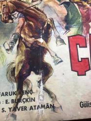 ÇAKIRCALI MEHMET EFE, ORİJİNAL YEŞİLÇAM SİNEMA AFİŞİ, 1950, FİLM AFİŞİ / POSTERİ - BÜYÜK BOY - ORİJİNAL - 100 X 70 cm EBADINDA - Original Turkish Big Size Movie Poster - Faruk Kenç, Turgut Demirağ, Murat Sertoğlu, Bülent Ufuk, Gülistan Güzey, Vedat Karaokçu, Münevver Çoşkun, Sadri Alışık, Zeki Alpan, Mehmet Karaca, Kadir Savun, Salih Tozan, Şadi Yaver Ataman, Enver Burçkin, AND Film, Mimeray Ofset (RESTORASYONLU AFİŞTİR, DÖNEMİNE AİT, ÇOK NADİR, ÇERÇEVEYLE BİRLİKTE)