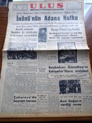 Ulus Gazetesi - 3 Nisan 1950 - Değerli Devlet Adamı Recep Peker'i Kaybettik - CHP Genel Sekreteri Fikret Sılay'ın Peker Ailesine Taziyet Telgrafı - Falih Rıfkı Atay Köşe Yazısı - İsmet İnönü'nün Adana Nutku - Devlet Bakanı Cemil Sait Barlas Nizip'te Tetkikler Yaptı - Paris Hukuk Fakültesi Dekanı Geldi - Vefa Fenerbahçe'yi Mağlup Etti - Galatasaray Beşiktaş  1 1  Berabere Kaldı - Uçan Gölgeler Yazan Server Bedi Yazı Dizisi - İnönü Heyeti Atatürk'ün Kabrini Ziyaret Etti - Yunan Sanatkarı Madam Kitsa Caitsa Damassioti İştirakiyle Verilecek Karmen Temsilleri - Turizm Bakımından Önemli Noktalar - İzmir'deki At Yarışları - Yankee Paşa Yazan Edison Marshall Yazı Dizisi - Celal Bayar Seçim Nutkunu Dün Söyledi - Çocuk Fotoğrafı Müsabakamız - Hemşire Nimet Yazan Azmiye Hami Güven Yazı Dizisi - Ali Galip Kundura Mağazası - Vatan Kahramanı Filmi Yeni Sinemada - Mualla Gökçay Bomonti Aile Saz Salonunda - Müzeyyen Senar Işıl - Hava Kuvvetleri Komutanlığı Kupası - Ulus Kupası Maçları Bitti