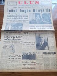 Ulus Gazetesi - 4 Nisan 1950 - Recep Peker Dün Büyük Törenle Toprağa Verildi - Peyami Safa Köşe Yazısı - Hüseyin Cahit Yalçın Köşe Yazısı - İsmet İnönü Bugün Konya'da - Şehit Veterinerleri Anma Töreni - İstanbul Valisi Fahreddin Kerim Gökay Cevap Veriyor - Koalisyona Niçin Bel Bağlıyorlar - Beyaz Ekmek Bugün Çıkıyor - Uçan Gölgeler Yazan Server Bedi Yazı Dizisi - İnönü Ansiklopedisinin Esasları - Marshall Planının Yıldönümünde Marshall Ve Acheson'un Önemli Nutku - Hulusi Selek İzmir Belediye Başkanı Oldu - Stalin Kalbinden Hasta İmiş - Yankee Paşa Yazan Edison Marshall Yazı Dizisi - Suriye Lübnan Ekonomik Gerginliği - Devlet Tiyatrosu - Uçan Dairelerin Sırları - Kütahya'da Yeniden CHP Ocakları Açıldı - Atletizm Mevsimi Açıldı -  Gaziantep'te İşçi Sendikası Kuruldu - Ferguson Ziraat Traktörleri - Hemşire Nimet Yazan Azmiye Hami Güven Yazı Dizisi - Bomonti Aile Saz Salonunda Mualla Akçay - Ankara Tıp Fakültesi Stajyerleri Veda Balosu - Pal Traş Bıçağı - Başak Zımpara Ve Çakmak Taşı