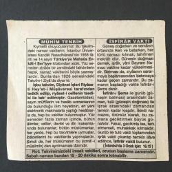 3 OCAK 1996-TAKVİM YAPRAĞI-DOĞUM GÜNÜ HEDİYESİ-TÜRKİYE GAZETESİ TAKVİMİ,İLK SERBEST BÖLGENİN MERSİNDE AÇILIŞI 1987,MERSİNİN KURTULUŞU ALİ ŞAİR NEVAİNİN VEFATI,1501,MÜHİM TENBİH,İSFİRAR VAKTİ