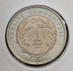 Bimetal Para, Hayvanlar Serisi, Çil 1 LİRA 2015  ANKARA KEÇİSİ