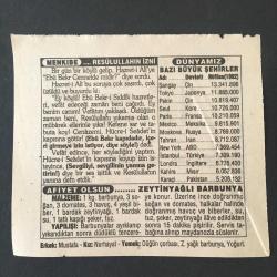 17 OCAK 1996-TAKVİM YAPRAĞI-DOĞUM GÜNÜ HEDİYESİ-TÜRKİYE GAZETESİ TAKVİMİ,OSMAN TURANIN VEFATI 1978,GALATA TÜNELİNİN AÇILIŞI,1875,IRAKA KARŞI KUVEYTİ KURTARMA SAVAŞI BAŞLADI 1991,RESULULLAHIN İZNİ,ZEYTİNYAĞLI BARBUNYA