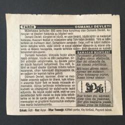 27 OCAK 1996-TAKVİM YAPRAĞI-DOĞUM GÜNÜ HEDİYESİ-TÜRKİYE GAZETESİ TAKVİMİ,OSMANLI DEVLETİNİN KURULUŞU 1299,NEFİ NİN VEFATI 1635,OSMANLI DEVLETİ