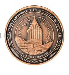 Mevlana Celaleddin-i Rumi 750.Vuslat Yılı Bronz Hatıra Parası SERTİFİKA 1203 numara darphane poşetinde