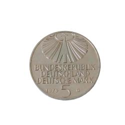 Almanya 5 Mark 1979 Otto Hahn'ın Doğumunun 100. Yıldönümü Hatıra Para
