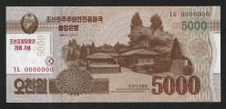 ** KUZEY  KORE ( 5.000 * WON ) 2013 * SPECİMEN - ÇİL