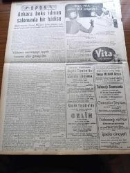Yeni Ulus Gazetesi - 12 Ocak 1954 - Hüseyin Cahit Yalçın Köşe Yazısı-Sinema-Büyük Millet Meclisi'nde Yabancı Sermayeyi Teşvik Tasarısı Dün Görüşüldü - 120 Kilo Taşıyan Çocuk Bisikleti - İsmet İnönü'nün Dünkü Temasları - Celal Bayar Kanada'ya Gitmeyecek - Amerikan Dışişleri Bakanı Foster Dulles İle Sovyet Rusya'nın Washington Büyükelçisi Zarubin Görüşmesi Başladı - Kongrede Kuran Okunması - Kravat Kanunu - Bir Tüccar 20 Bin Lira İle Kayboldu - Kasım Gülek'in Savcılıkta İfadesi Alındı - Altın Ve Döviz Fiyatları Yazan Namık Zeki Aral - Müthiş Cinayet Katil Nasıl Yakalandı Yazı Dizisi - Kayıplar Adası Çeviren Nuri Özkan - Arap Savunma Konseyi Toplandı - Döviz Kaçakçılığı Davasına Bakıldı - İngiliz Büyükçelcisi Ayrıldı - Bülent Ecevit Köşe Yazısı - Elbe Açıklarında Denize Düşen Uçak - Dünyanın En Zengin Kadını Barbara Hutton Beşinci Defa Evlendi - Zengin Avcısı Kadın Kathleen Davies'in Maceraları - Yeni Yılın Sabahında Fransa'da İlk Aşk Cinayeti - Mareşal Tito Türkiye'ye Gelecek - Vita Yağ