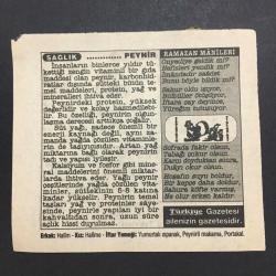 6 ŞUBAT 1996 -TAKVİM YAPRAĞI-DOĞUM GÜNÜ HEDİYESİ-TÜRKİYE GAZETESİ TAKVİMİ,LAİKLİK İLKESİ ANAYASAYA KONDU,1937,SULTAN AHMET HANIN VEFATI 1695,PEYNİR