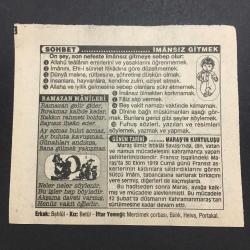 12 ŞUBAT 1996 -TAKVİM YAPRAĞI-DOĞUM GÜNÜ HEDİYESİ-TÜRKİYE GAZETESİ TAKVİMİ,KAHRAMANMARAŞIN KURTULUŞU 1920,MAHMUD SAMİ RAMAZANOĞLU HOCANIN VEFATI 1984,İMANSIZ GİTMEK,RAMAZAN MANİLERİ MARAŞIN KURTULUŞU