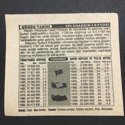 4 MART 1996 -TAKVİM YAPRAĞI-DOĞUM GÜNÜ HEDİYESİ-TÜRKİYE GAZETESİ TAKVİMİ,SELAHADDİN EYYUBİNİN VEFATI,1193,İSTİKLAL MAHKEMELERİNİN KURULUŞU 1925,SELAHADDİNİ EYYUBİ