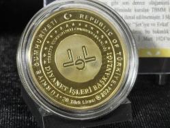 Darphane Diyanet İşleri Başkanlığı'nın 100. Yılı Gümüş Üzeri Altın Kaplama Hatıra Parası