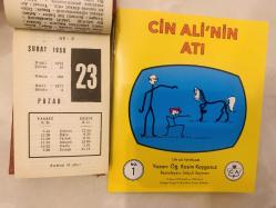 23 Şubat 1958 hediyelik orijinal Ajans Türkiye takvim yaprağı (Cin Ali kitabı hediyeli:)