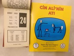 24 Şubat 1958 hediyelik orijinal Ajans Türkiye takvim yaprağı (Cin Ali kitabı hediyeli:)