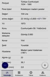 1973 basım GÜMÜŞ 100 Lira Orjinal NGC SERTİFİKALI dır