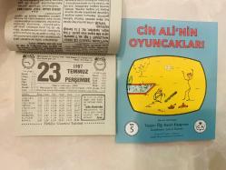 23 Temmuz 1987 hediyelik orijinal Türkiye gazetesi takvim yaprağı (Cin Ali kitabı hediyeli:)