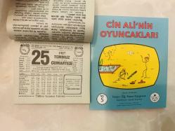 25 Temmuz 1987 hediyelik orijinal Türkiye gazetesi takvim yaprağı (Cin Ali kitabı hediyeli:)