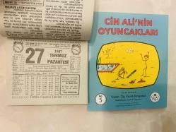 27 Temmuz 1987 hediyelik orijinal Türkiye gazetesi takvim yaprağı (Cin Ali kitabı hediyeli:)
