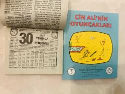 30 Temmuz 1987 hediyelik orijinal Türkiye gazetesi takvim yaprağı (Cin Ali kitabı hediyeli:)