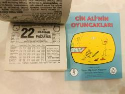22 Haziran 1987 hediyelik orijinal Türkiye gazetesi takvim yaprağı (Cin Ali kitabı hediyeli:)