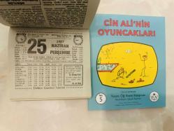 25 Haziran 1987 hediyelik orijinal Türkiye gazetesi takvim yaprağı (Cin Ali kitabı hediyeli:)