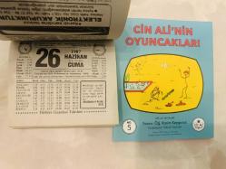 26 Haziran 1987 hediyelik orijinal Türkiye gazetesi takvim yaprağı (Cin Ali kitabı hediyeli:)