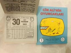 30 Haziran 1987 hediyelik orijinal Türkiye gazetesi takvim yaprağı (Cin Ali kitabı hediyeli:)