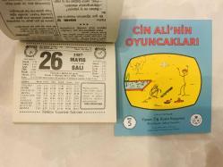 26 Mayıs 1987 hediyelik orijinal Türkiye gazetesi takvim yaprağı (Cin Ali kitabı hediyeli:)
