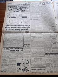 Cumhuriyet Gazetesi - 11 Ağustos 1959 - Ortadirek Yazan Yaşar Kemal Yazı Dizisi - Uluç Ali Yazan Halikarnas Balıkçısı Yazı Dizisi - Samsun Şehrini Dün Seller Bastı - Haliç Fener Faciasına 165 Kg Dinamit Sebep Oldu - 22 Ay Yatacak Gazeteci Beyhan Cenkçi Dün Sabah Hapse Girdi - Yeni Tekel Binasının Temeli Atıldı - Konya'daki Yüzme Havuzunda Kadınlar Günü -  Terbiyeciler Dayağın Gene Okullara Girmesini İstiyorlar - İktisadi Durumumuzun Bilançosu Yazan Esat Tekeli - Arap Komünistleri Arasında Çözülme - Burhan Felek Köşe Yazısı - Yıldız Robert Mitchum İrlanda'da Dayak Yedi - Soprano Maria Callas Film Teklifine Evet Dedi - 107 Kişilik Bir Orkestra Geldi - Rauf Denktaş Kim Dergisini Dava Ediyor - Beşiktaş'ın Yeni Macar Antrenörü Bukovin Yarın Geliyor - Fenerbahçe'nin Kuvvetli Rakibi Czepel - Eskişehir Beden Terbiyesi Yeni Bölge Müdürü Mümtaz Kolankaya - Kızılay Otomobil Piyangosu - Altay'ın Yeni Antrenörü Sinyor Buzzegoli - Sana Nebati Margarin - Fenerbahçe Boks Takımı Kaptanı Halit Çetin