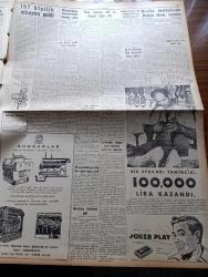 Cumhuriyet Gazetesi - 11 Ağustos 1959 - Ortadirek Yazan Yaşar Kemal Yazı Dizisi - Uluç Ali Yazan Halikarnas Balıkçısı Yazı Dizisi - Samsun Şehrini Dün Seller Bastı - Haliç Fener Faciasına 165 Kg Dinamit Sebep Oldu - 22 Ay Yatacak Gazeteci Beyhan Cenkçi Dün Sabah Hapse Girdi - Yeni Tekel Binasının Temeli Atıldı - Konya'daki Yüzme Havuzunda Kadınlar Günü -  Terbiyeciler Dayağın Gene Okullara Girmesini İstiyorlar - İktisadi Durumumuzun Bilançosu Yazan Esat Tekeli - Arap Komünistleri Arasında Çözülme - Burhan Felek Köşe Yazısı - Yıldız Robert Mitchum İrlanda'da Dayak Yedi - Soprano Maria Callas Film Teklifine Evet Dedi - 107 Kişilik Bir Orkestra Geldi - Rauf Denktaş Kim Dergisini Dava Ediyor - Beşiktaş'ın Yeni Macar Antrenörü Bukovin Yarın Geliyor - Fenerbahçe'nin Kuvvetli Rakibi Czepel - Eskişehir Beden Terbiyesi Yeni Bölge Müdürü Mümtaz Kolankaya - Kızılay Otomobil Piyangosu - Altay'ın Yeni Antrenörü Sinyor Buzzegoli - Sana Nebati Margarin - Fenerbahçe Boks Takımı Kaptanı Halit Çetin