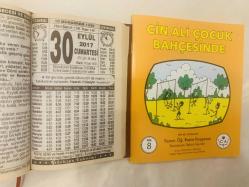 30 Eylül 2017 hediyelik orijinal Türkiye takvim yaprağı (Cin Ali kitabı hediyeli:)
