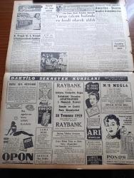 Cumhuriyet Gazetesi - 18 Temmuz 1959 - Mahalli Seçimleri Tehir Eden 4 Kanun Teklifi Dün Meclis'e Sevkedildi - Meclis Dün Gürültülü Bir Toplantı Akdetti - Kat Mülkiyeti Kanun Tasarısı Meclise Geldi - Otomobil İthaline 2 Milyon Dolarlık Tahsis - Elazığ İplik Fabrikası Büyük Kriz Geçiriyor - Talebe Federasyonunda Polis Hala Nöbet Tutuyor - Maliye Bakanı Hasan Polatkan Ameliyat Olmak Üzere Hamburg'a Gitti - İzmir'de Ormana Girmek Yasak - Kurtlar Ulurken Yazan Alix Andre Yazı Dizisi - Haritamızda Bir Nokta Yazan Fakir Baykurt Yazı Dizisi - Munci Kapani - Lüks Nermin Lakaplı Şaziye Zeren İçin 5 Yıla Kadar Hapis İstendi - Kaybettiğimiz Kıymetler Nijat Sirel - Burhan Felek Köşe Yazısı - Mehmetçik Anıtı 42 Metreyi Buldu - Bregenz Festivalinde Bir Türk Piyesi Yazan Lütfi Ay - Tanınmış Film Artisti James Stewart General Oldu - Atatürk Kupası Yüzme Yarışlarında Semin Tengiz Ve Leyla Uyanık 2 Türkiye Rekoru Kırdılar - Basketbol Milli Takımı Açıklandı -Tramplenci Utku Altuğ Ve Türel Aygün Almanya'da