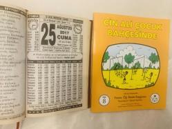25 Ağustos 2017 hediyelik orijinal Türkiye takvim yaprağı (Cin Ali kitabı hediyeli:)