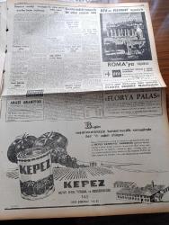 Cumhuriyet Gazetesi-8 Ağustos 1959-Kepez konserve- Ortadirek Yazan Yaşar Kemal Yazı Dizisi - Uluç Ali Yazan Halikarnas Balıkçısı Yazı Dizisi - Hasan Ali Yücel Köşe Yazısı - Burhan Felek Köşe Yazısı - Ankara'da Yapılan Türk Yunan Müzakereleri - Dün İstanbul'da Muhtelif Yerlere Yıldırım Düştü 2 Kişi Oldu- Fransız Polisi Gözü İle Türk Polis Teşkilatı - Avrupa Güzeli Yunan Güzeli Pasi Lerenti Seçildi - Başbakan Adnan Menderes'in Temasları - Amerika'ya Fezaya Bir Peyk Daha Attı - Kerkük Türklerinin General Kasım'dan İstedikleri - Amerikan Cumhurbaşkanı Adayı Stevenson Diyarbakır'da - Ormancılık Kooperatifi Kuruldu - Hindistan'da Sinema Yıldızları 15 Film Birden Çeviriyorlar - Ufa Mutbak Margarini - Suat Mamat'ın Transfer Hikayesi - Türkiye Tenis Şampiyonası T.E.D. Kulübünde Başlıyor - Millî Ligin 20 Takımı - Dolmabahçe Stadının Çocukları - Merhum Yüzücüler Kupası Yarışları - Ferdi Atletizm Şampiyonası Bugün Konya'da Yapılıyor - Mahss Çamaşır Tozu - THY - Steyr Kamyon - Boğaziçi Spor Kulübü