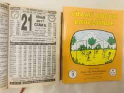 21 Nisan 2017 hediyelik orijinal Türkiye takvim yaprağı (Cin Ali kitabı hediyeli:)