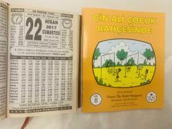22 Nisan 2017 hediyelik orijinal Türkiye takvim yaprağı (Cin Ali kitabı hediyeli:)