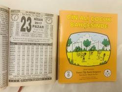 23 Nisan 2017 hediyelik orijinal Türkiye takvim yaprağı (Cin Ali kitabı hediyeli:)