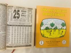 25 Nisan 2017 hediyelik orijinal Türkiye takvim yaprağı (Cin Ali kitabı hediyeli:)