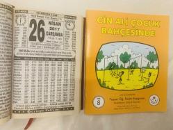 26 Nisan 2017 hediyelik orijinal Türkiye takvim yaprağı (Cin Ali kitabı hediyeli:)