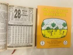 28 Nisan 2017 hediyelik orijinal Türkiye takvim yaprağı (Cin Ali kitabı hediyeli:)