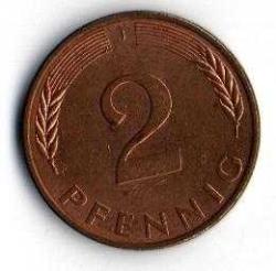 Almanya 2 Pfennig 1977-J (Mp1528)