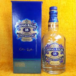 CHIVAS REGAL 18 GOLD SIGNATURE PRODUCT OF SCOTLAND , KUTUSUYLA BERABER BOŞ ŞİŞE