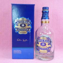 CHIVAS REGAL 18 GOLD SIGNATURE PRODUCT OF SCOTLAND , KUTUSUYLA BERABER BOŞ ŞİŞE