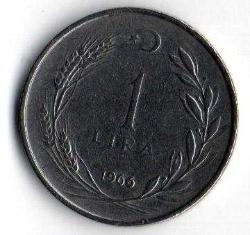 TC. 1 Lira 1966-düz (Mp1364)