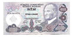 1000 Lira 6.Emisyon 2.Tertip D26 302571 (wb0090)